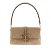 Tod's Tse Tracollina Mini Shoulder Bag Suede In Brown