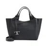 Tod's Micro Leather Hand Bag In Black