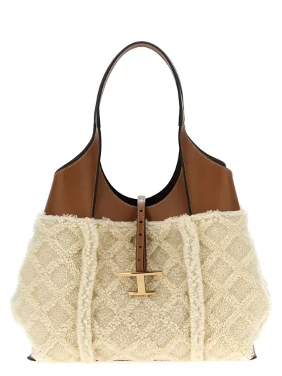 Tod's Medium 't Timeless' Shopping Bag In Multicolor