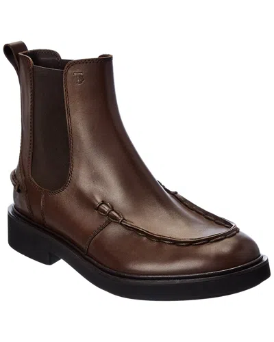 Tod's Tronchett Leather Boot In Brown