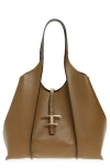 Tod's Tsb Shopping Pend. T Piccola Shoulder Bags Green In Brown