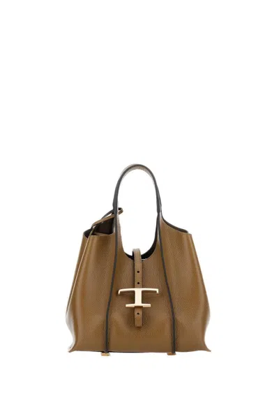 Tod's Tsb Small Shopping Bag In Brown