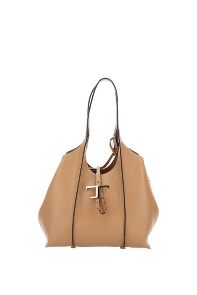 Tod's Tsb Small Shopping Bag In Brown