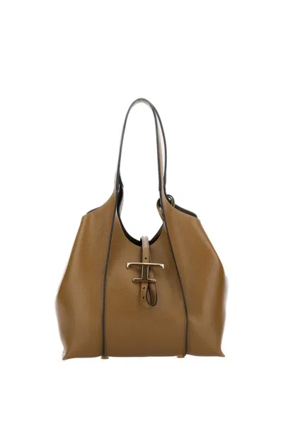 Tod's Tsb Small Shopping Bag In Brown