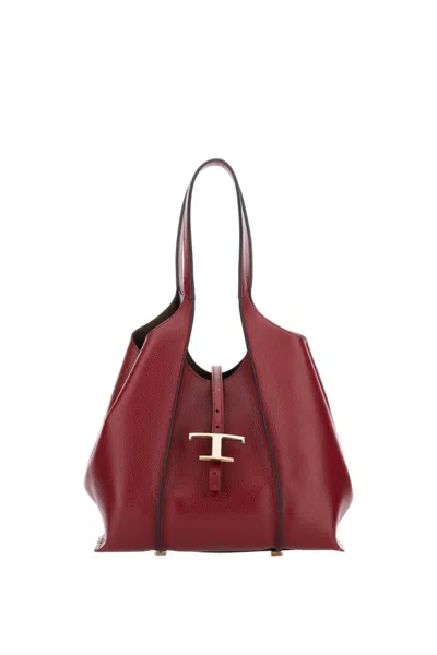 Tod's Tsb Small Shopping Bag In Red