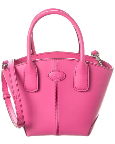 Tod's Vasa Micro Leather Tote In Pink