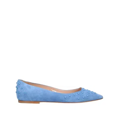 Tod's Velvety Suede Ballerinas In Multi