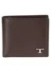 Tod's Logo Plaque Wallet In Brown