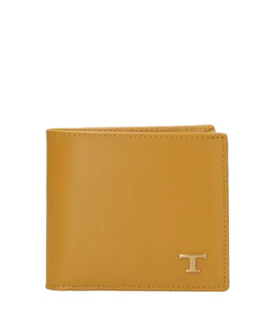 Tod's Wallets Dark Yellow In Gold