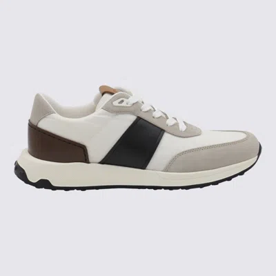 Tod's White And Grey Sneakers In Multi