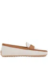 Tod's White Calf Leather Mocassins