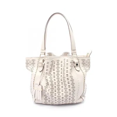 Pre-owned Tod's White Leather Handbag Shoulder Bag ()