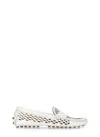 Tod's White Leather Loafers In White
