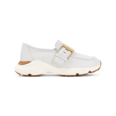 Tod's White Lime Leather Sport Runner