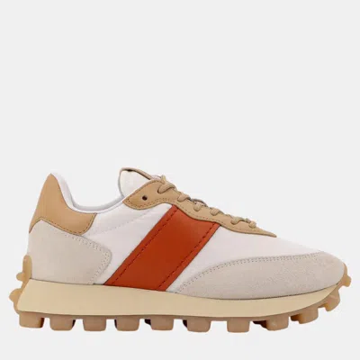 Pre-owned Tod's White Nylon And Suede Sneakers Eu 37