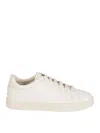 Tod's White Sneakers With Natural-grain Calfskin In Neutral