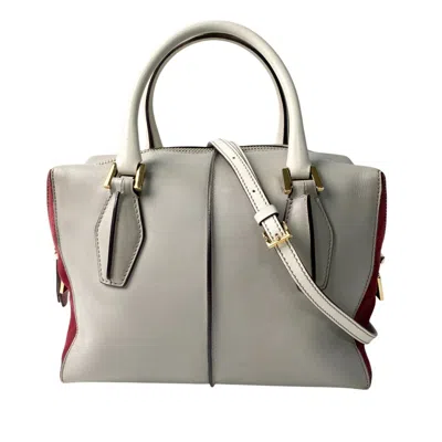 Pre-owned Tod's Wine Leather Handbag Shoulder Bag () In Multi