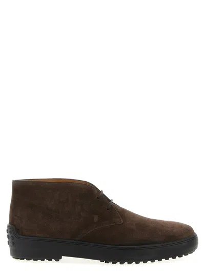 Tod's 'winter' Ankle Boots In Brown