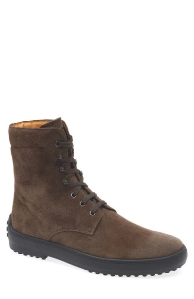 Tod's Winter Gommino Lace-up Boot In Brown