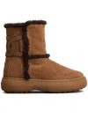 Tod's Winter Fur Trimmed Suede Boots In Multi