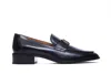 Tod's Elegant Leather Loafers With Almond Toe And Mid Stacked Heel In Black
