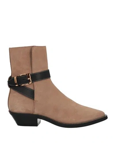 Tod's Woman Ankle Boots Beige Size 8 Leather