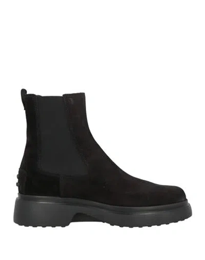 Tod's Woman Ankle Boots Black Size 10 Leather