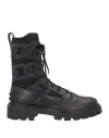 Tod's Woman Ankle Boots Black Size 6 Leather, Textile Fibers