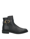 Tod's Woman Ankle Boots Black Size 6.5 Leather