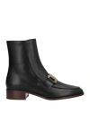 Tod's Woman Ankle Boots Black Size 6.5 Leather In Black