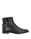 Tod's Woman Ankle Boots Black Size 6 Leather In Black