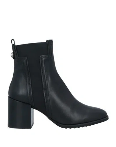 Tod's Woman Ankle Boots Black Size 7.5 Leather