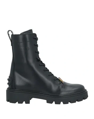 Tod's Woman Ankle Boots Black Size 8 Leather