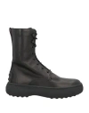 Tod's Woman Ankle Boots Black Size 8 Leather In Black