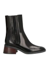 Tod's Woman Ankle Boots Black Size 8 Leather In Multi