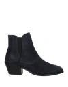 Tod's Woman Ankle Boots Blue Size 7.5 Leather