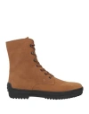 Tod's Suede Ankle Boots In Light Brown