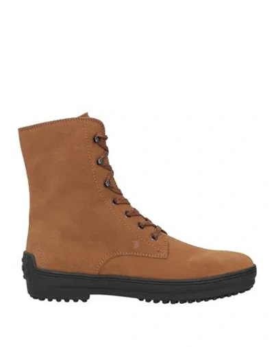 Tod's Suede Ankle Boots In Light Brown