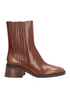 Tod's Woman Ankle Boots Brown Size 8 Leather In Animal Print