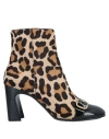 Tod's Woman Ankle Boots Camel Size 7 Leather In Beige