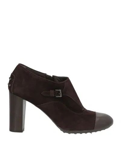 Tod's Woman Ankle Boots Chocolate Brown Size 6 Leather