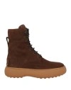 Tod's Woman Ankle Boots Chocolate Brown Size 7.5 Leather In Brown