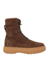 Tod's Woman Ankle Boots Chocolate Brown Size 7.5 Leather In Brown