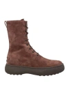 Tod's Woman Ankle Boots Chocolate Brown Size 7 Leather