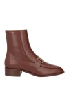 Tod's Woman Ankle Boots Chocolate Brown Size 6.5 Leather