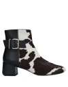 Tod's Woman Ankle Boots Dark Brown Size 7.5 Leather In Brown