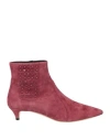 Tod's Leather Bootie In Red