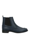 Tod's Woman Ankle Boots Midnight Blue Size 7 Leather