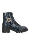 Tod's Woman Ankle Boots Midnight Blue Size 8 Leather