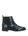 Tod's Woman Ankle Boots Midnight Blue Size 8 Soft Leather